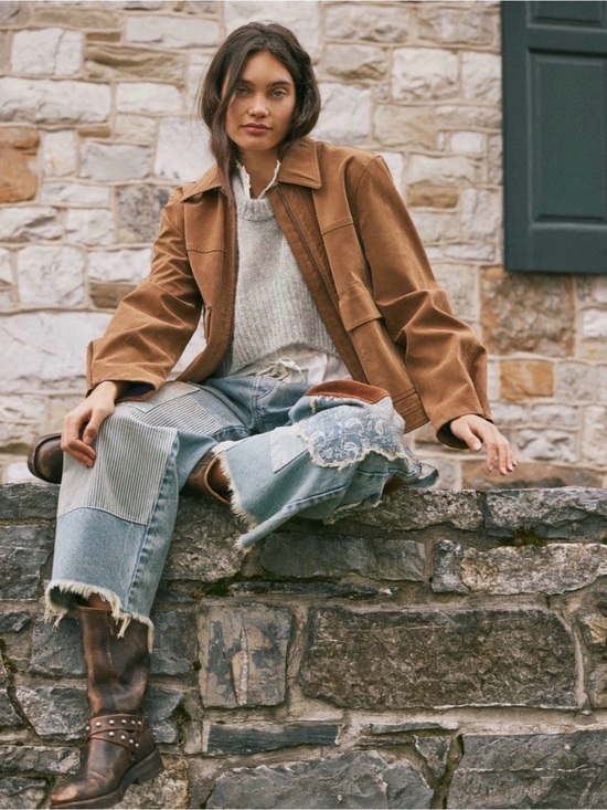 We The Free Jackets & Blazers - Free People We The Free Blair Vegan Faux Leather Suede Jacket Caramel Cafe XS